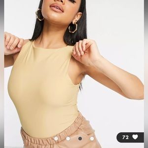 ASOS DESIGN beige bodysuit | size 2